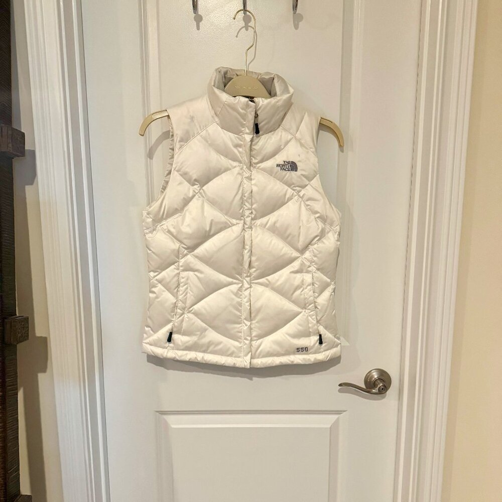 North Face White Vest - Size Small